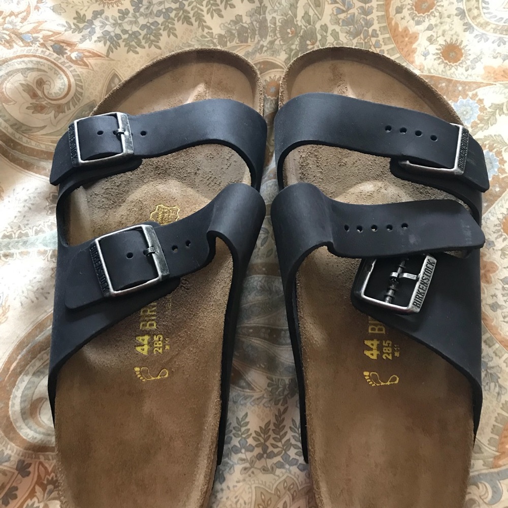 Sz 44 Birkenstock Arizona in Black Oiled Leather